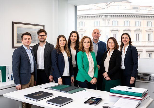 Il team legale di Aurora Legale nella sede di Via del Corso a Roma